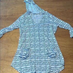 Beach Break Hooded Navy/ White Swim Cover